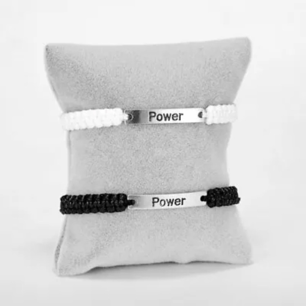 Inspirational Braided Rope Bracelet STRENGTH | COURAGE |POWER BELIEVE Wh… - Picture 2 of 10